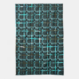 距離から、水色の魚のスケール、緊密なチェスを見る キッチンタオル