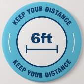 距離を保つ 缶バッジ (正面)