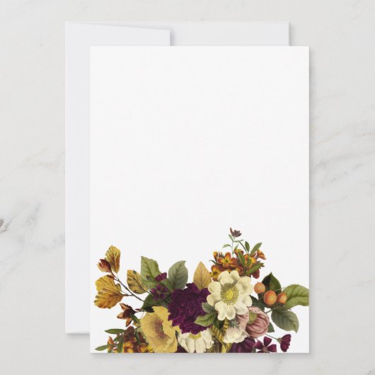 距離シャワーバーガンディフローラシャワー郵便 招待状 (裏面)