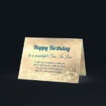 距離ハッピーバースデーソンインローカード カード<br><div class="desc">高級金ゴールド距離ハッピーバースデー息子の法律のグリーティパーソナライズされたングカード。</div>