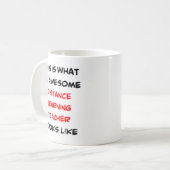 距離学の先生素晴らし、 コーヒーマグカップ (正面左)