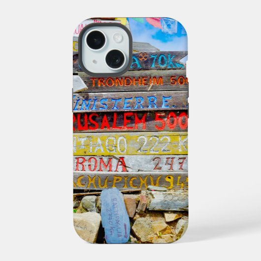 距離標識 iPhone 15ケース (裏面)