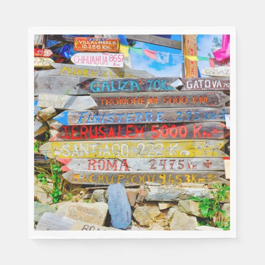 距離記号 スタンダードランチョンナプキン (正面)