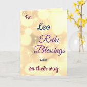 距離霊気Get Wellあいさつ カード (黄色い花)