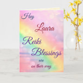 距離霊気Get Well greeting カード (黄色い花)