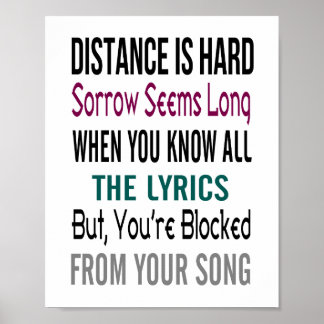 距離(標準写真フレームサイズ) ポスター