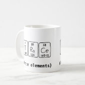 跡の周期表の単語のマグ コーヒーマグカップ (正面左)
