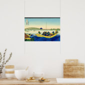 跨越両国橋の夕日 勝川春嵐 ポスター (キッチン)