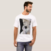 路上でパントマイムをする女性 Tシャツ (正面フル)