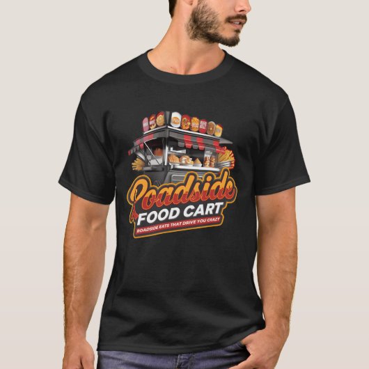 路上のフードカート家族 Tシャツ (正面)