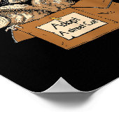 路上猫を迎えよう Tシャツ ユニーク オポッサム ラクーン スク ポスター (角)