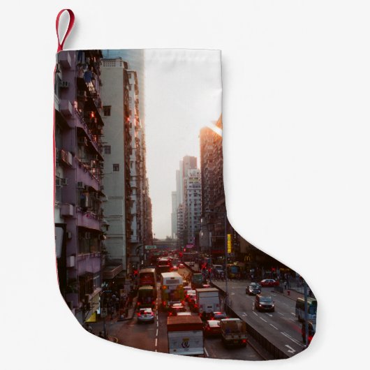 路上車 スモールクリスマスストッキング (正面)