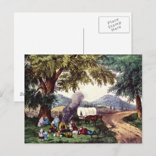 路傍による停止 ポストカード (正面/裏面)