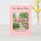 路傍のイン-私達の特別な場所の挨拶状 カード (黄色い花)