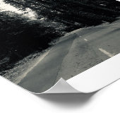 路傍のウィルズモノクロ写真 ポスター (角)