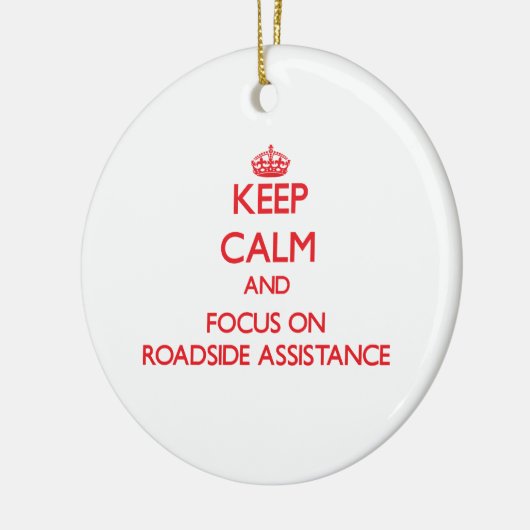 路傍の援助の平静そして焦点を保って下さい セラミックオーナメント (左)