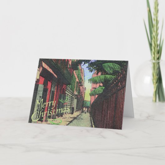 路地のクリスマス シーズンカード (正面)