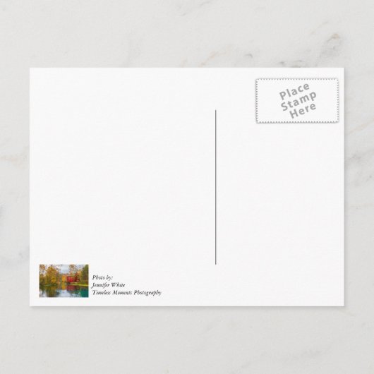 路地の水車と湧き水の感謝の気持ちを伝えるポストカード ポストカード (裏面)