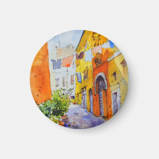 路地の風景 マグネット (正面)