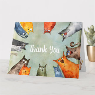 路地キャットサンキューカード カード