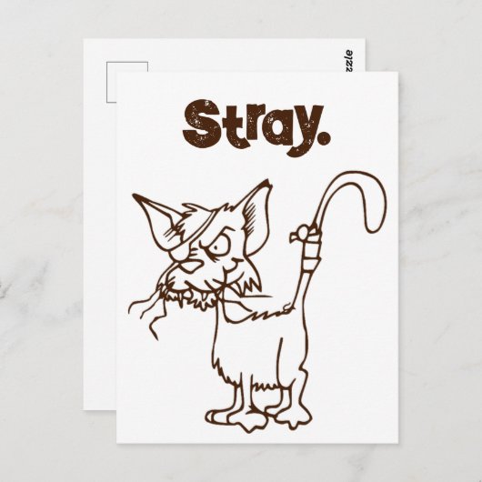 路地キャットタフ子猫クールトおもしろいム漫画 ポストカード (正面/裏面)