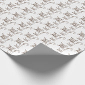 路地キャットタフ子猫クールトおもしろいム漫画 ラッピングペーパー (角)