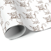 路地キャットタフ子猫クールトおもしろいム漫画 ラッピングペーパー (ロールコーナー)