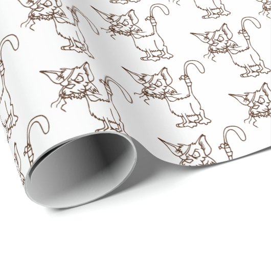 路地キャットタフ子猫クールトおもしろいム漫画 ラッピングペーパー (ロールコーナー)
