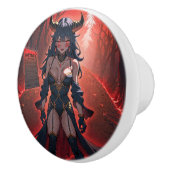 路地裏の交差点に現れたアニメの悪魔娘 セラミックノブ (右)