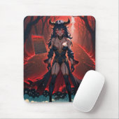 路地裏の交差点に現れたアニメの悪魔娘 マウスパッド (マウス)