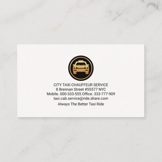 路線タクシーの行先 名刺 (裏面)