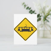 路面電警告路標識 ポストカード (スタンド正面)