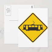 路面電警告路標識 ポストカード (正面/裏面)