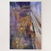 路面電車と雪 ジグソーパズル (縦)