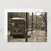路面電車の通過 ポストカード (正面/裏面)