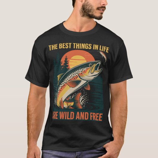 跳ねるトラウト Tシャツ (正面)
