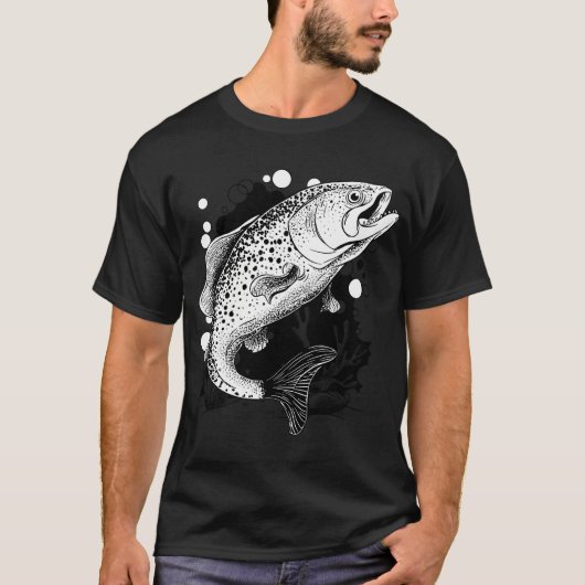 跳ねるマス Tシャツ (正面)