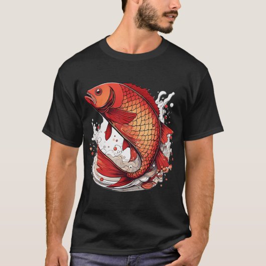 跳ねる魚 Tシャツ (正面)