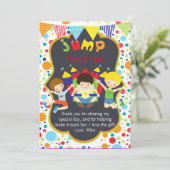 跳ね上がりのジャンプのパーティーのサンキューカードのノート サンキューカード (スタンド正面)