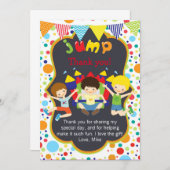 跳ね上がりのジャンプのパーティーのサンキューカードのノート サンキューカード (正面/裏面)