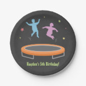 跳ね上がりのトランポリンの子供の誕生日のパーティーの供給 ペーパープレート (正面)