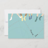 跳ね上がりのパーティーの平たい箱は感謝していしています サンキューカード (正面)