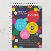 跳ね上がりの家のジャンプの誕生日の招待状 招待状 (正面/裏面)