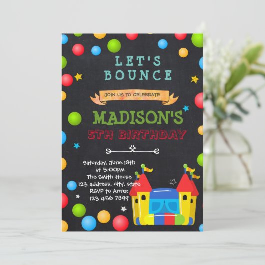 跳ね上がりの家のパーティの招待状 招待状 (スタンド正面)