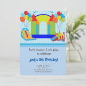 跳ね上がりの家の誕生日のパーティの招待状 招待状 (スタンド正面)