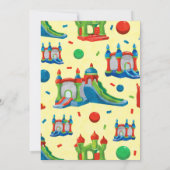 跳ね上がりの家の誕生日のパーティの招待状 招待状 (裏面)