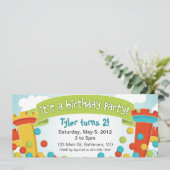 跳ね上がりの家の誕生日のパーティの招待状 招待状 (スタンド正面)