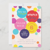 跳ね上がりの家の誕生日の招待状を跳んで下さい 招待状 (正面)