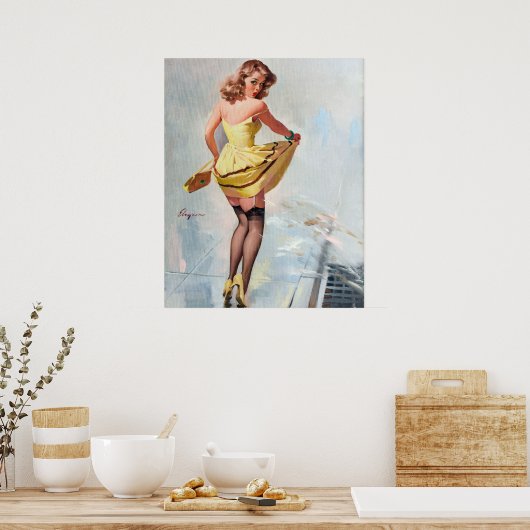 跳ね上げピン ポスター (キッチン)