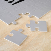 跳ね上げ背景に弓の波で手引き船 ジグソーパズル (側面)